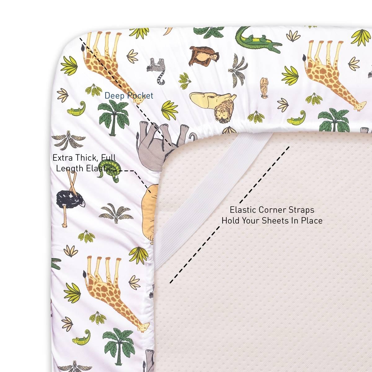 Sweet Home Collection Kids Fun & Colorful Wild Kingdom Sheet Set