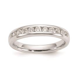 Pure Fire 14kt. White Gold Lab Grown 11-Stone Channel Band