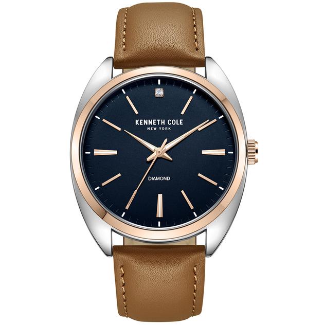 Mens Kenneth Cole® Two-Tone Blue Dial Watch - KCWGA700290