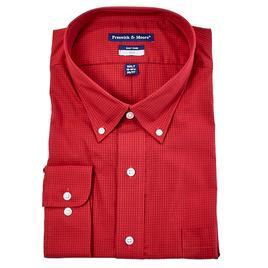 Mens Big & Tall Preswick & Moore Plaid Dress Shirt - Red