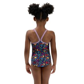 Girls (4-6x) Dolfin® Little Fish Criss-Cross One Piece Swimsuit