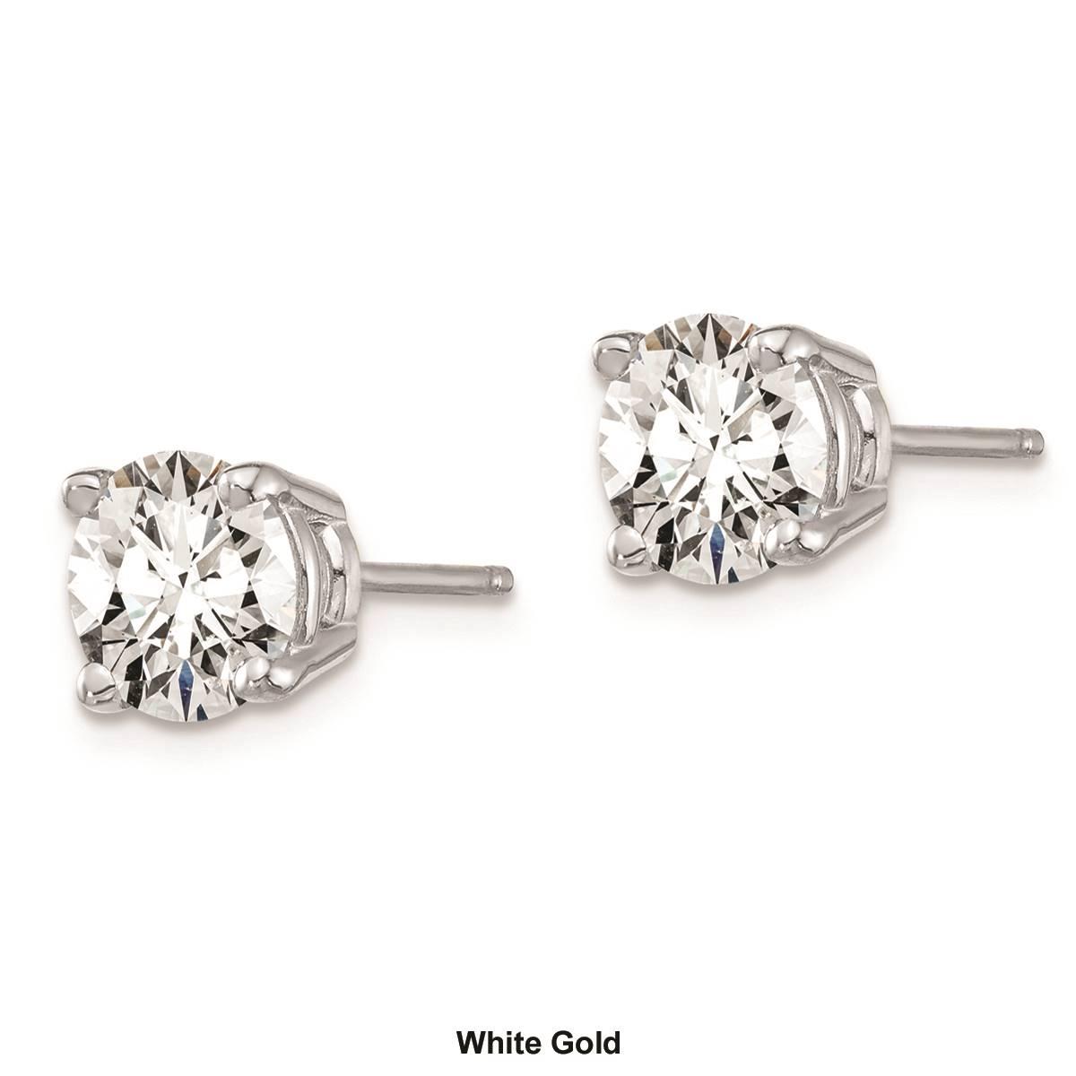 Pure Fire 14kt. Gold 1 1/2ctw. Lab Grown Diamond 4-Prong Earrings