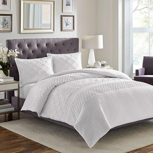 Stone Cottage Mosaic Duvet Cover Set - White