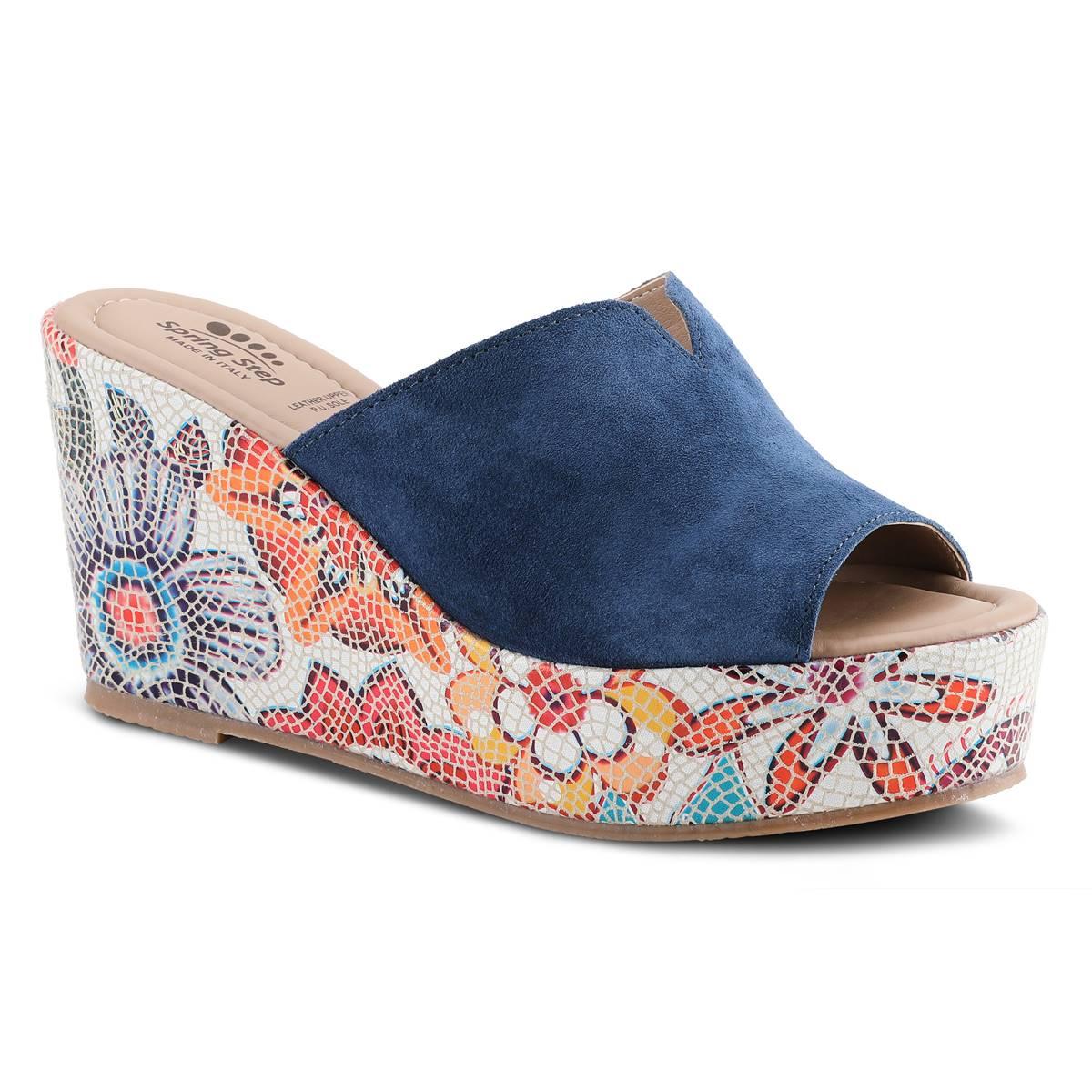 Womens Spring Step Laylani Wedge Slide Sandals