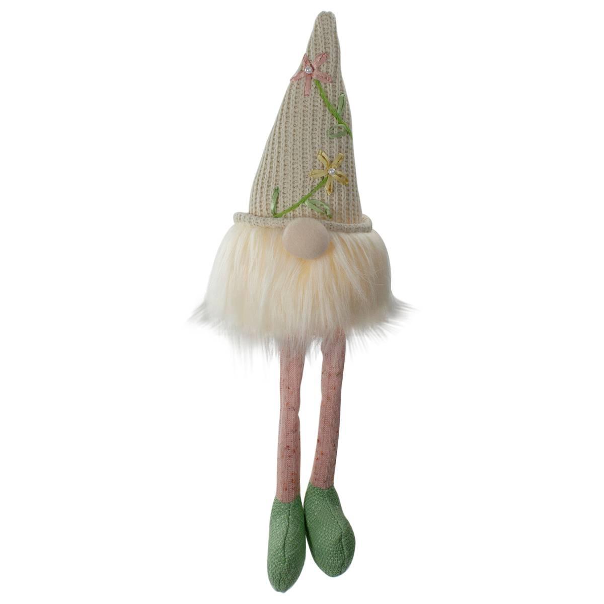 Northlight Seasonal Lighted Sitting Floral Gnome Figurine