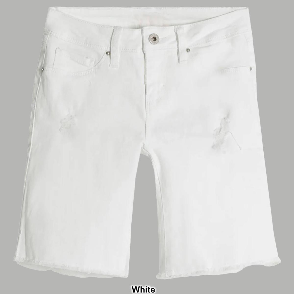 Girls (7-14) YMI® 3 Pocket Distressed Fray Hem Midi Shorts