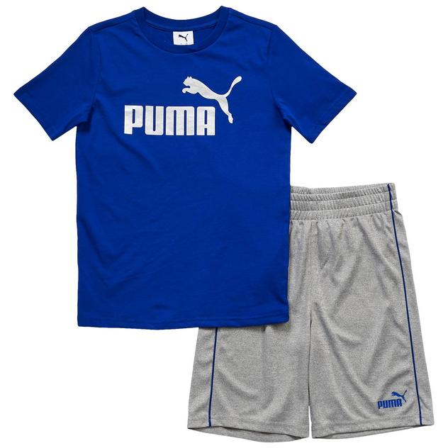 Boys (8-20) Puma® 2pc. Jersey Tee & Interlock Shorts Set - Blue