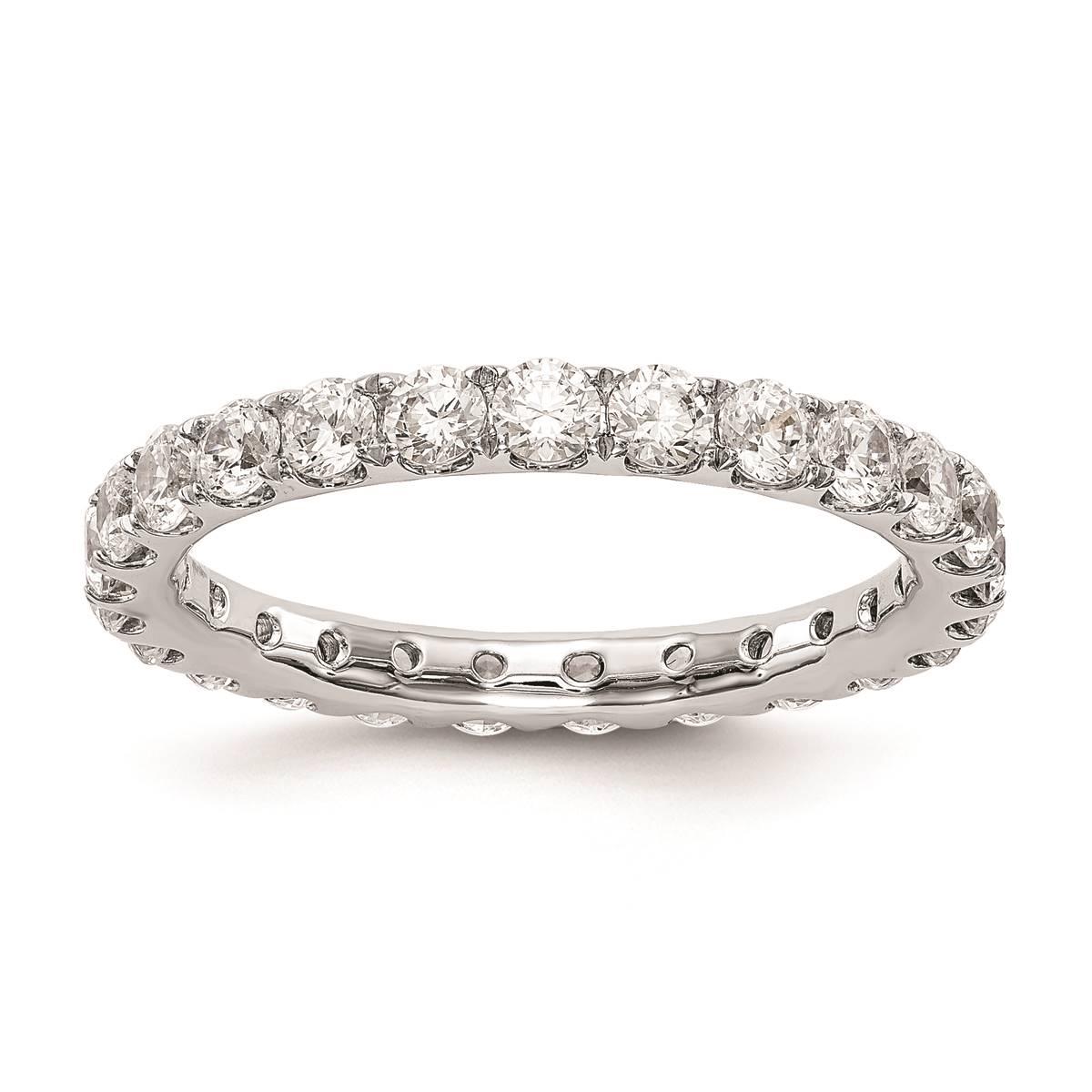 Pure Fire 14kt. White Gold Lab Grown Diamond Eternity Band