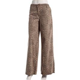 Juniors Celebrity Pink Low Rise Wide Leg Leopard Trousers