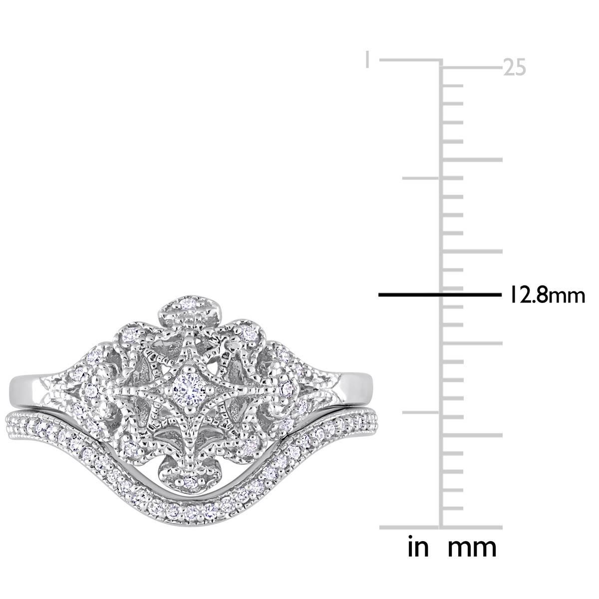 Diamond Classics™ 1/5ctw. Diamond Silver Bridal Ring Set