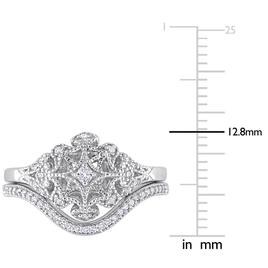 Diamond Classics™ 1/5ctw. Diamond Silver Bridal Ring Set