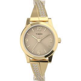 Womens Timex(R) Gold-Tone Semi Bangle Watch - TW2Y39300JT