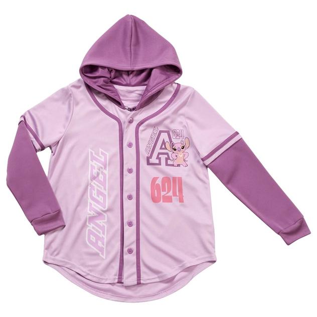 Girls (7-16) Disney Angel Hooded Baseball Jersey