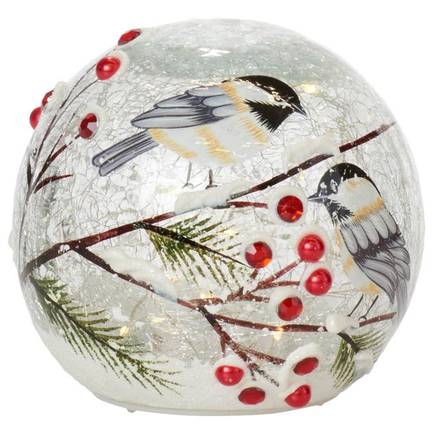 A Cheerful Giver® Mini Winter Chickadee LED Globe