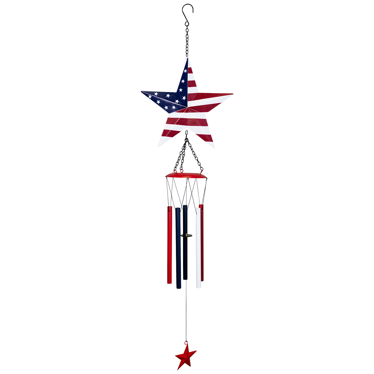 Northlight Stars and Stripes Patriotic Outdoor Garden Windchime