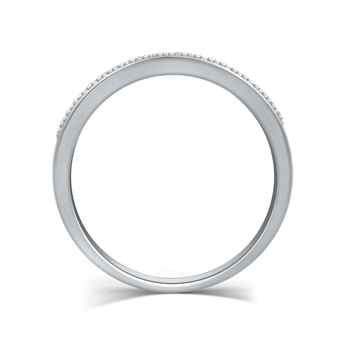 Nova Star® Sterling Silver 3/8ctw. Lab Diamond Wedding Set