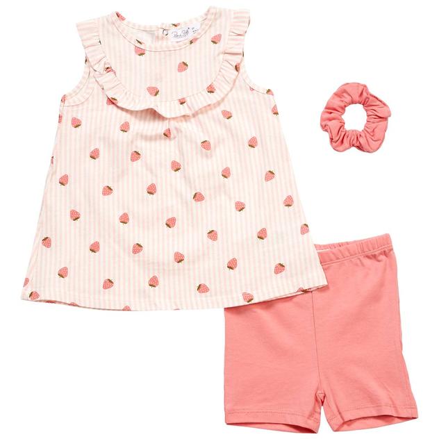 Toddler Girl Rene Rofe® 3pc. Strawberry Tunic & Shorts