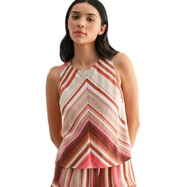 Womens CITY BLUES Sleeveless Stripe A-Line Blouse