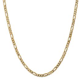 Mens Gold Classics(tm) 4mm. 14k Gold Flat Figaro Chain Necklace