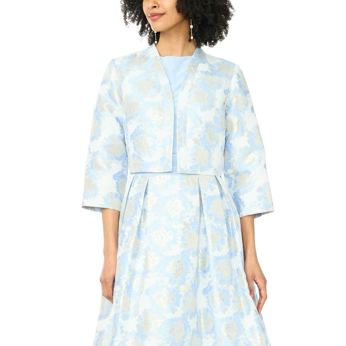 Womens MSK Floral 3/4 Sleeve Floral Fit & Flare Jacket Dress