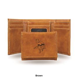Mens NFL Minnesota Vikings Faux Leather Trifold Wallet
