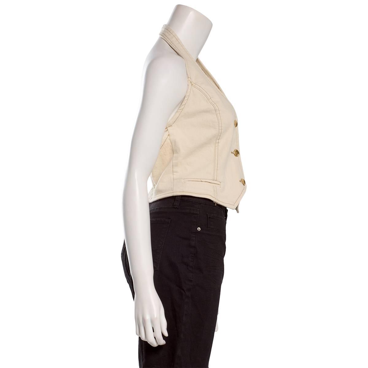 Juniors Indigo Rein Halter Vest Top