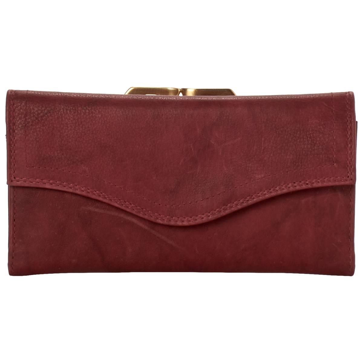 Womens Great American Leatherworks Flap Frame Clutch Wallet