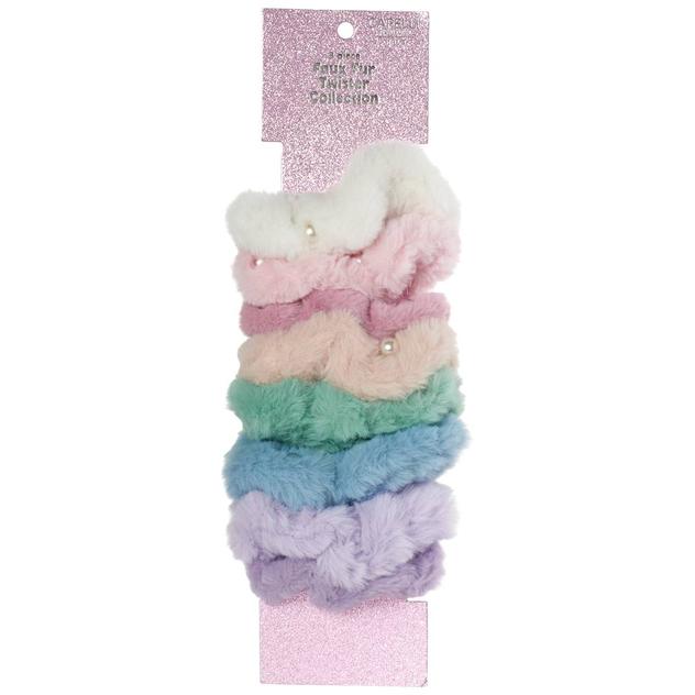 Girls Capelli® New York 8pc. Faux Fur Twisters with Pearls