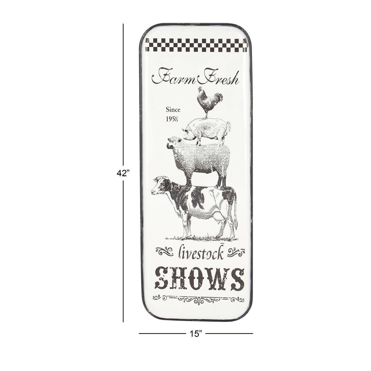 9th & Pike® Oversized Vintage Inspired Livestock Animal Sign
