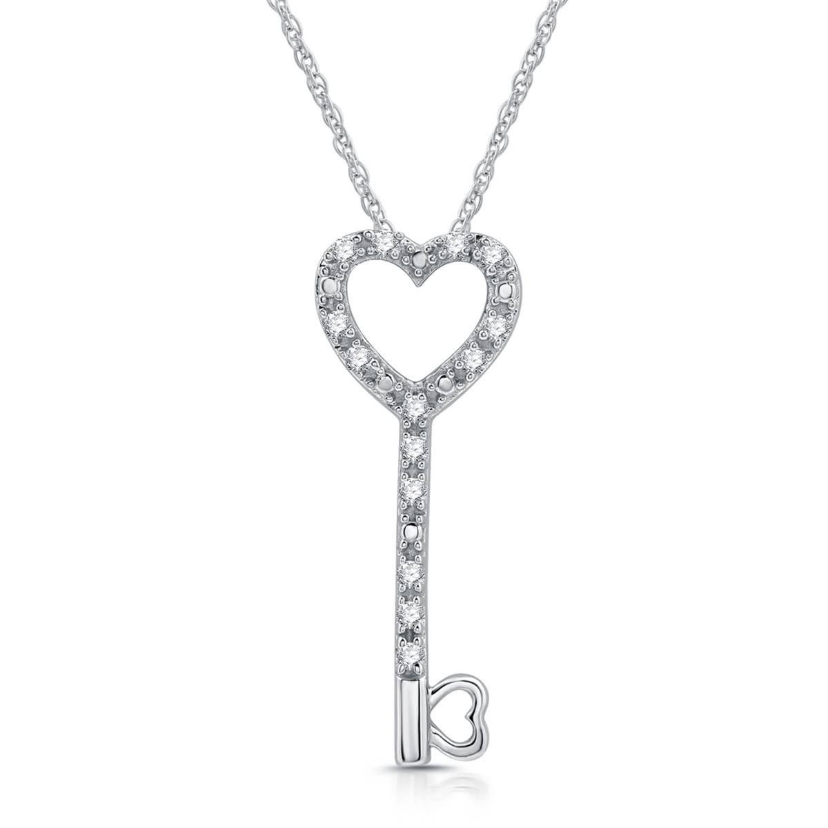 Nova Star(R) Sterling Silver 1/10ctw. Lab Grown Diamond Pendant