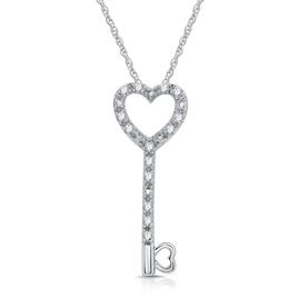 Nova Star(R) Sterling Silver 1/10ctw. Lab Grown Diamond Pendant