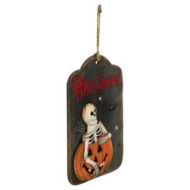 Northlight Seasonal 9.75in. Skeleton and Jack-O-Lantern Wall Sign