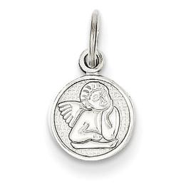 Unisex Gold Classics(tm) 14kt. White Gold Small Angel Charm
