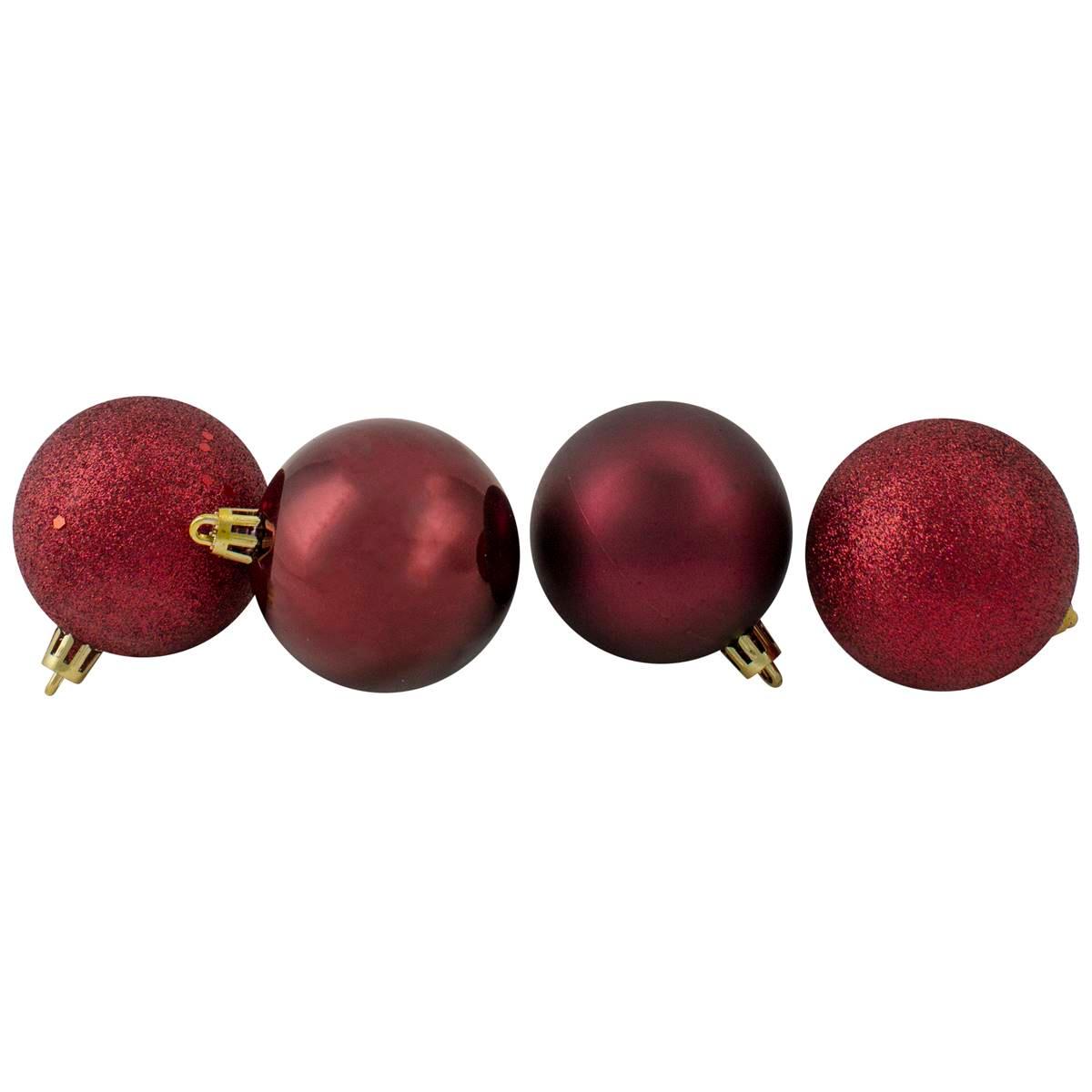 Northlight Seasonal 24ct. Burgundy Christmas Ball Ornaments