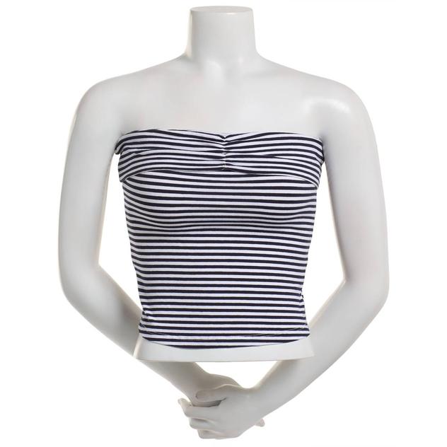 Juniors Madden Girl Stripe Jersey Foldover Tube Top