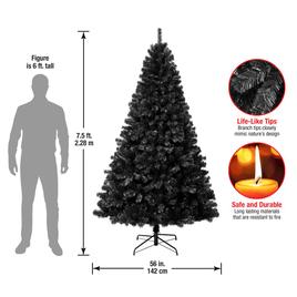 National Tree 7.5ft Color Pop Black Pine Christmas Tree