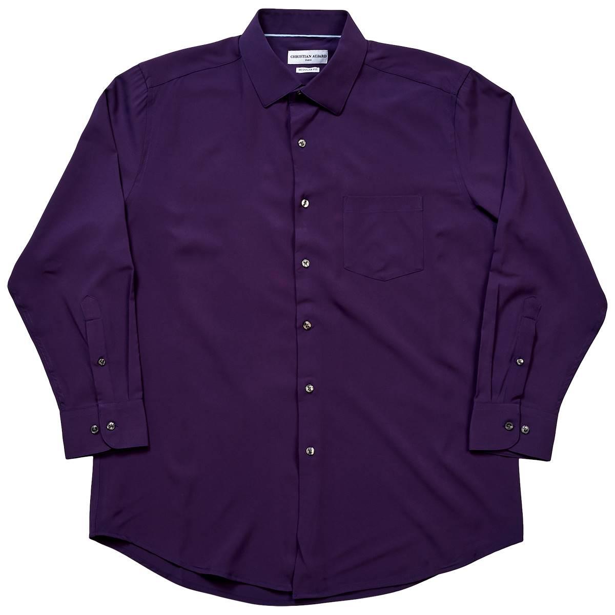 Mens Christian Aujard Regular Fit Dress Shirt - Purple Cornflower