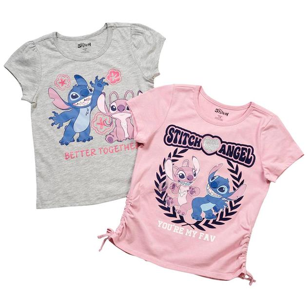 Girls (7-12) Disney 2pk. Stitch & Angel Short Sleeve My Fav Tees