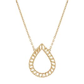 Gold Classics(tm) Teardrop Station on Forzantina Chain Necklace