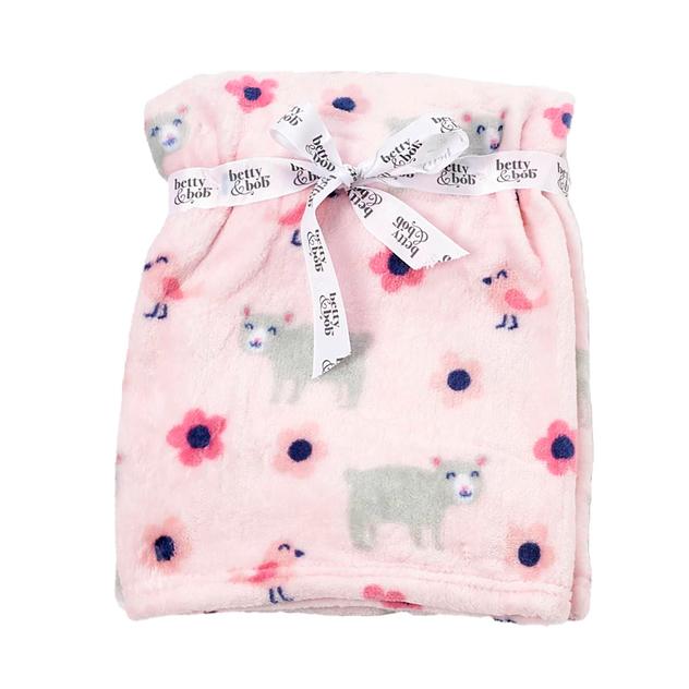 Betty & Bob™ Animals & Flowers Plush Blanket
