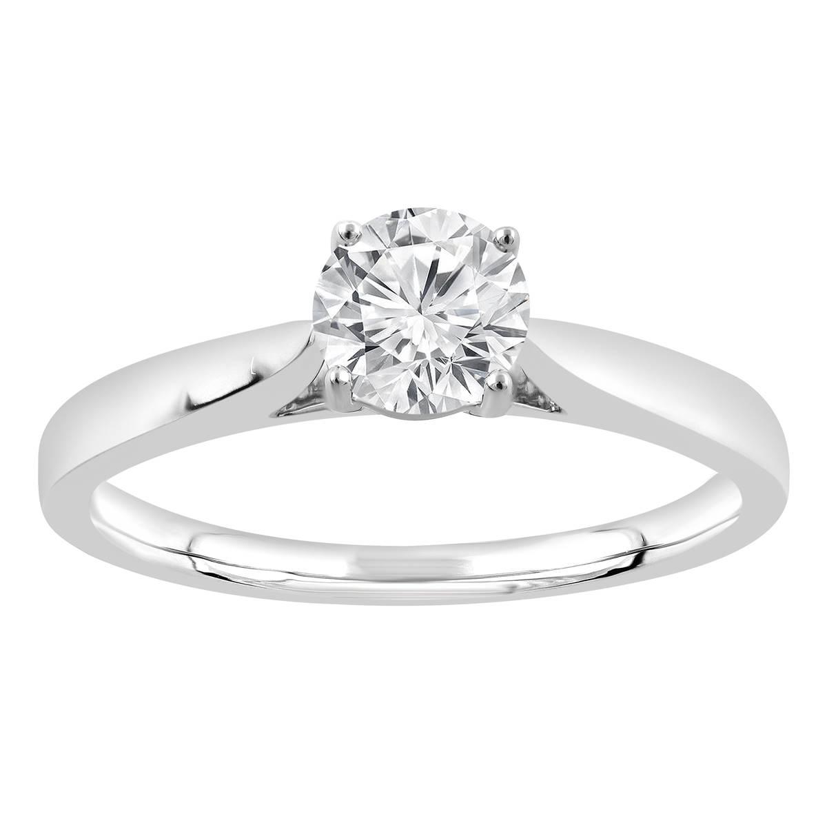 Nova Star(R) Sterling Silver Lab Grown Diamond Solitaire Ring