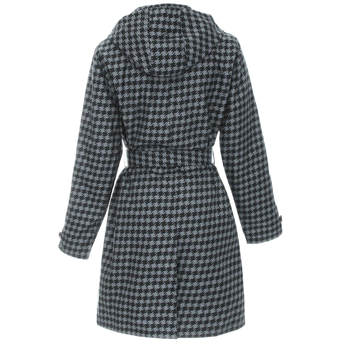 Womens Capelli New York Houndstooth Trench Raincoat