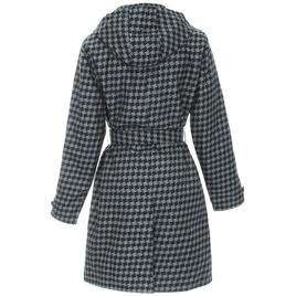 Womens Capelli New York Houndstooth Trench Raincoat