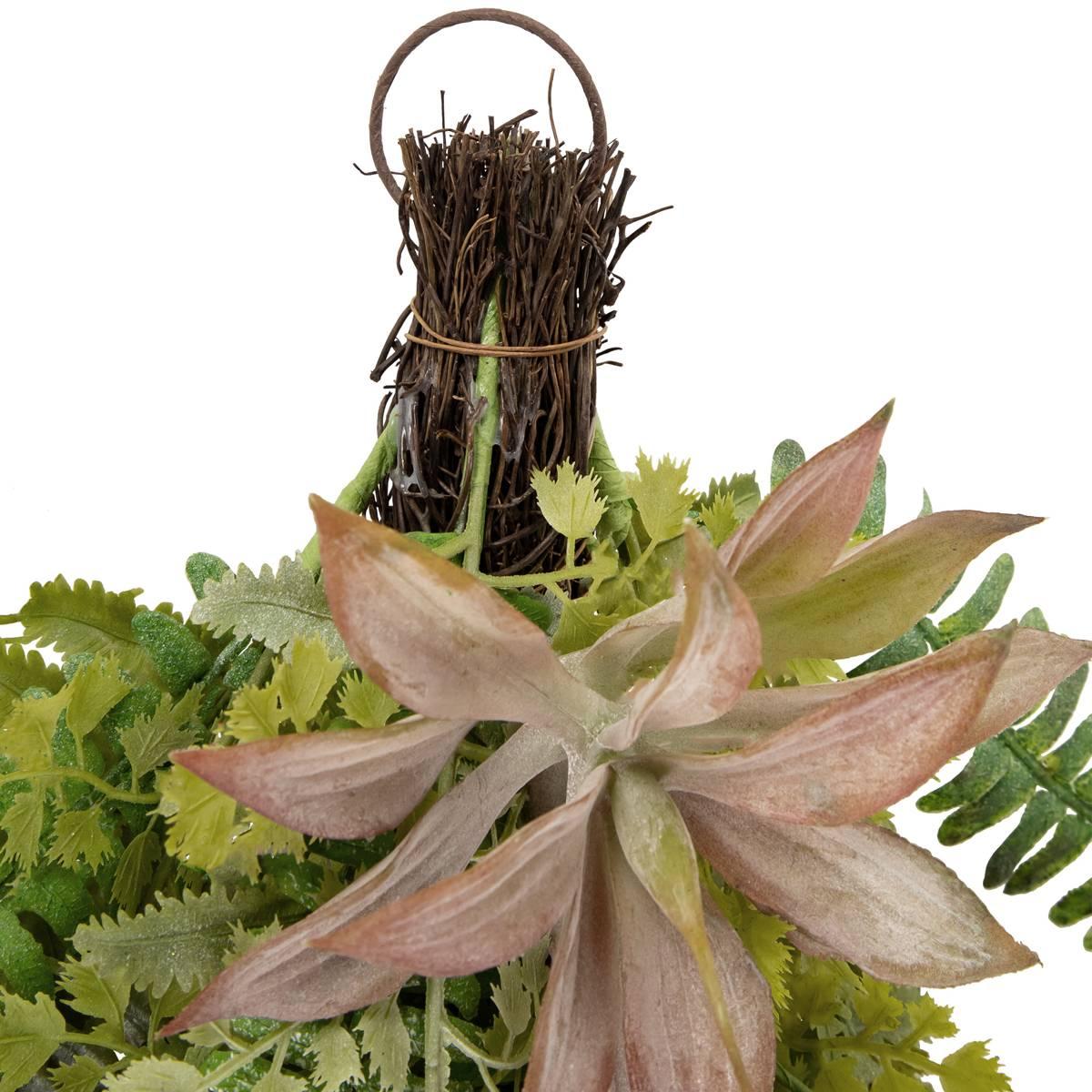 Northlight Seasonal Artificial Fern & Succulents Teardrop Swag