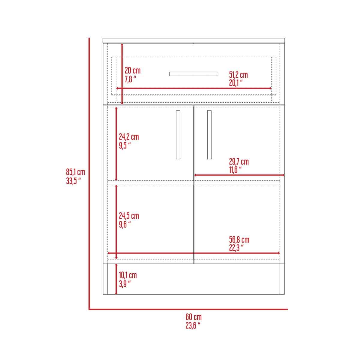 FM FURNITURE Oxford White Pantry Cabinet