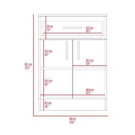FM FURNITURE Oxford White Pantry Cabinet
