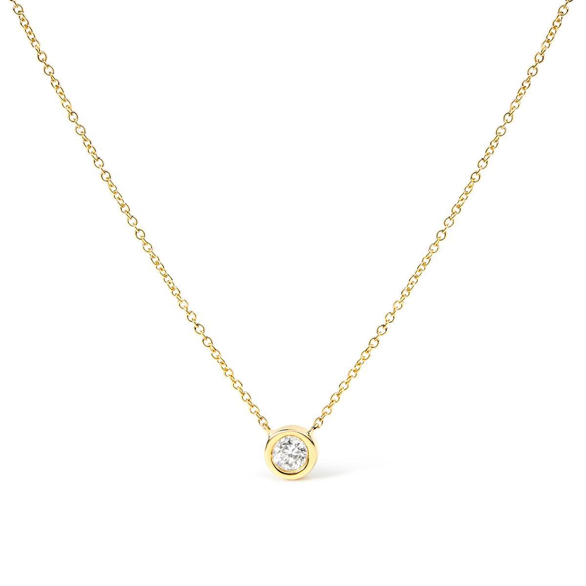 Haus of Brilliance 10kt. Gold 1/2ctw. Diamond Round Pendant