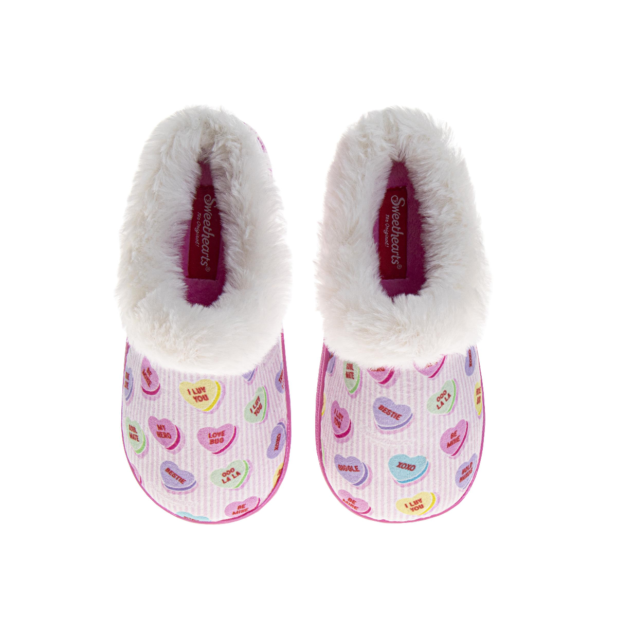 Little Girls Sweetheart Furry Comfort Slippers
