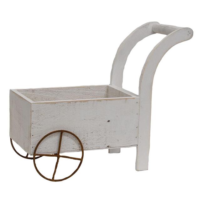 The Hearthside Collection Distressed Wooden Garden Cart Planter