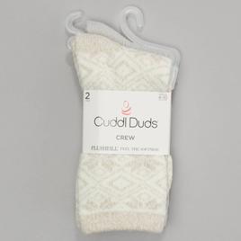 Womens Cuddl Duds 2Pk Dia Rib Boot 24.00